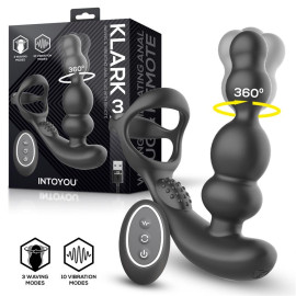 InToYou Klark Waving & Vibrating Plug with Remote Black