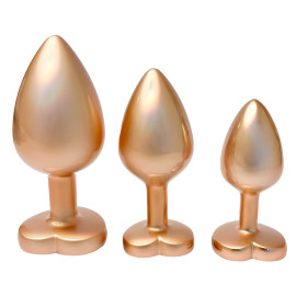 Dream Toys Gleaming Love Plug Set Matte Gold