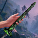 Creature Cocks Spitting Serpent Silicone Enema Snake Green