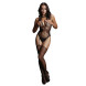 Le Désir Contrast Suspender Bodystocking Black