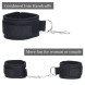 SuperLove Wrist & Thigh BDSM Bondage Cuffs Black